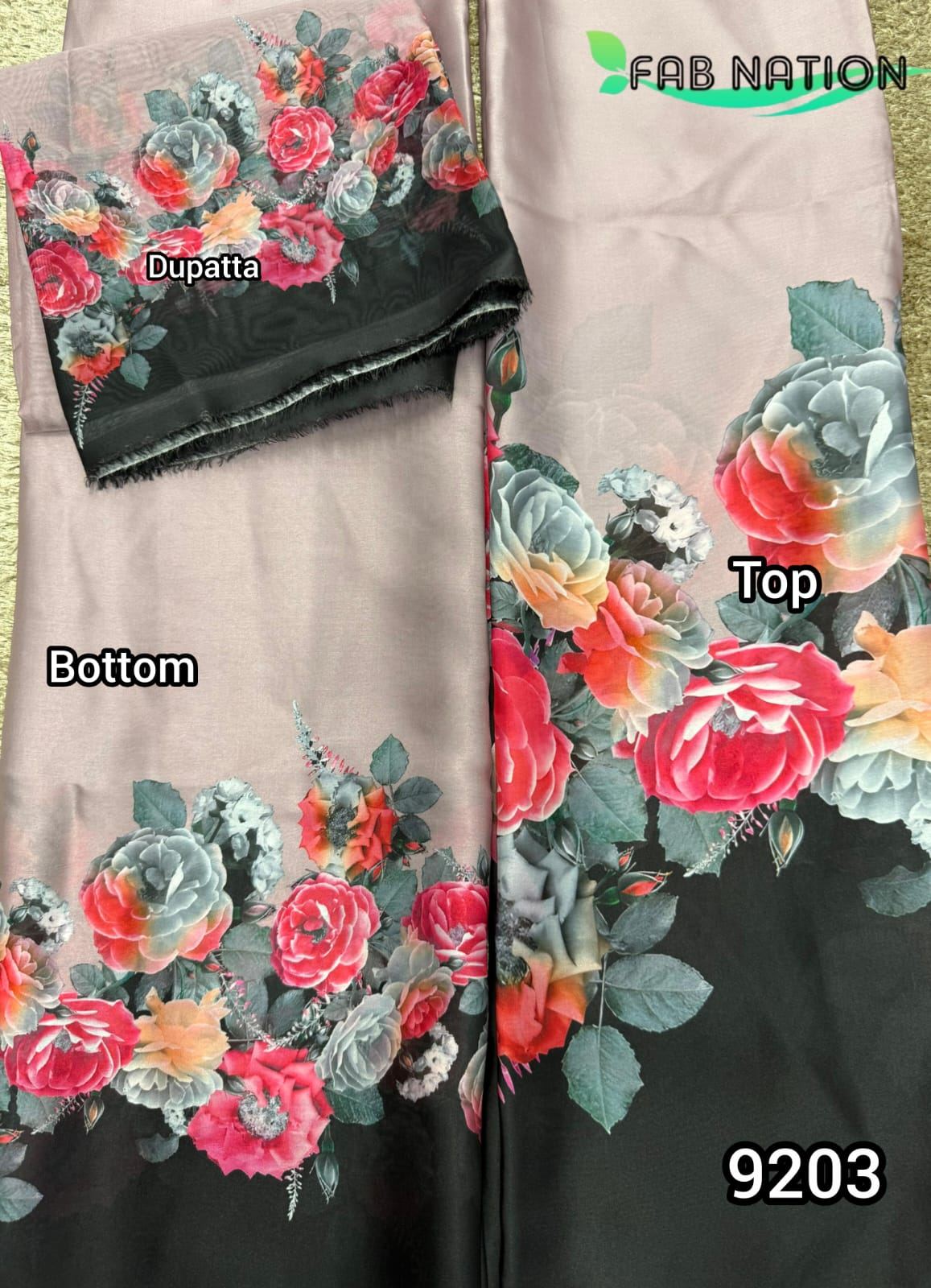 Satin Georgette Farsi Suit
