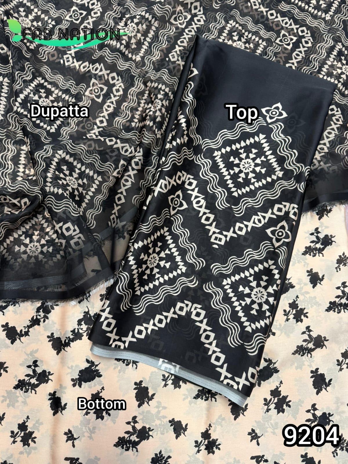 Satin Georgette Farsi Suit