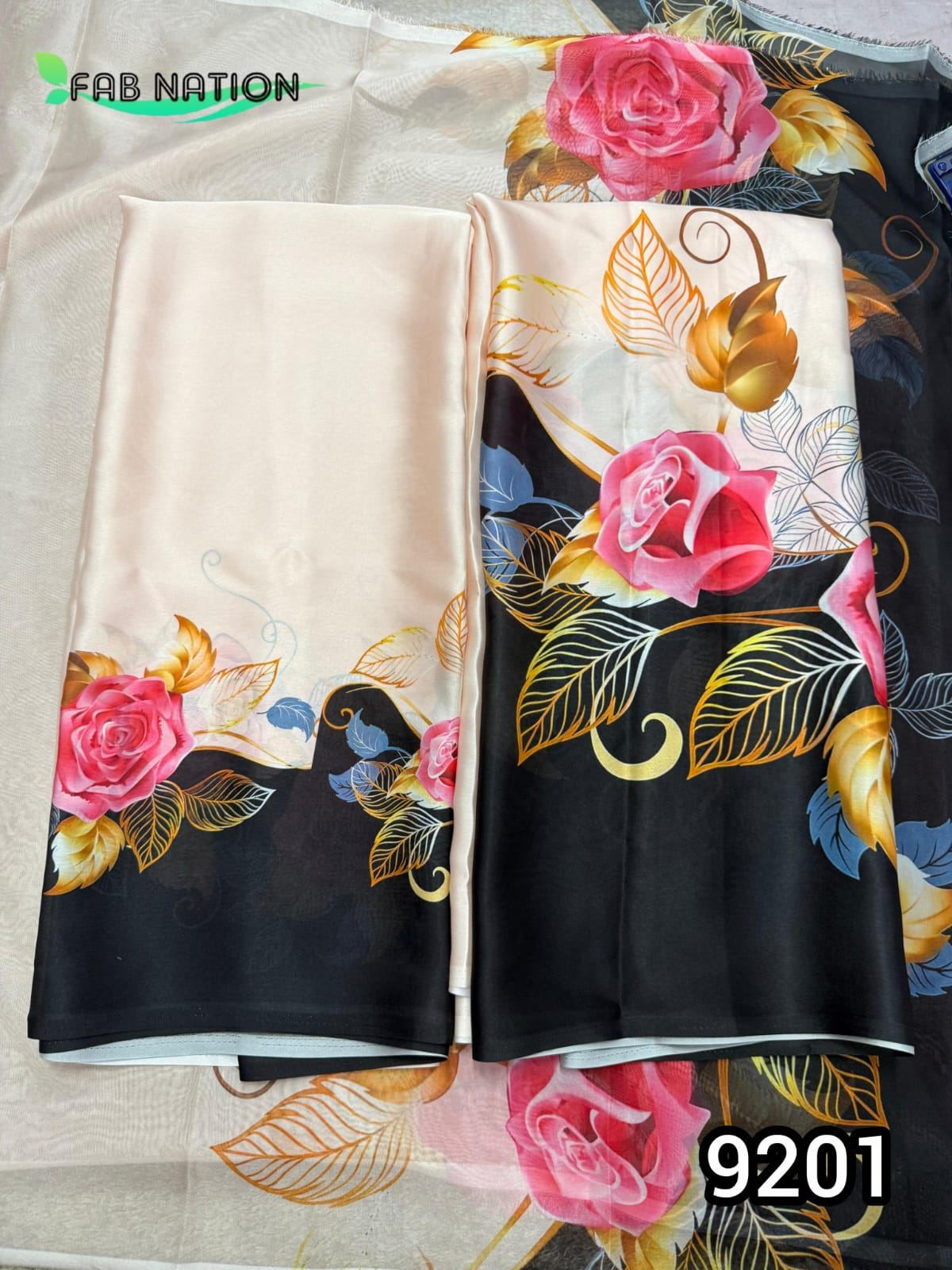 Satin Georgette Farsi Suit